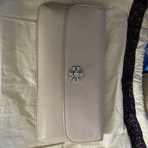 Tory Burch dusty pink clutch
